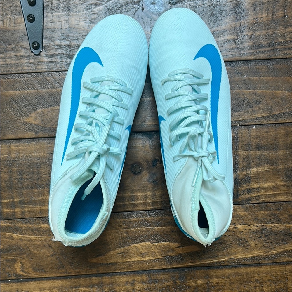 Nike Cream and Blue Cleats